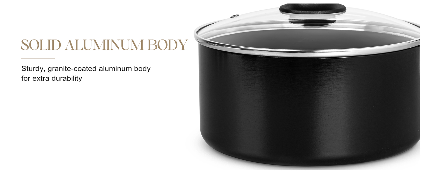 saucepan sturdy solid aluminum