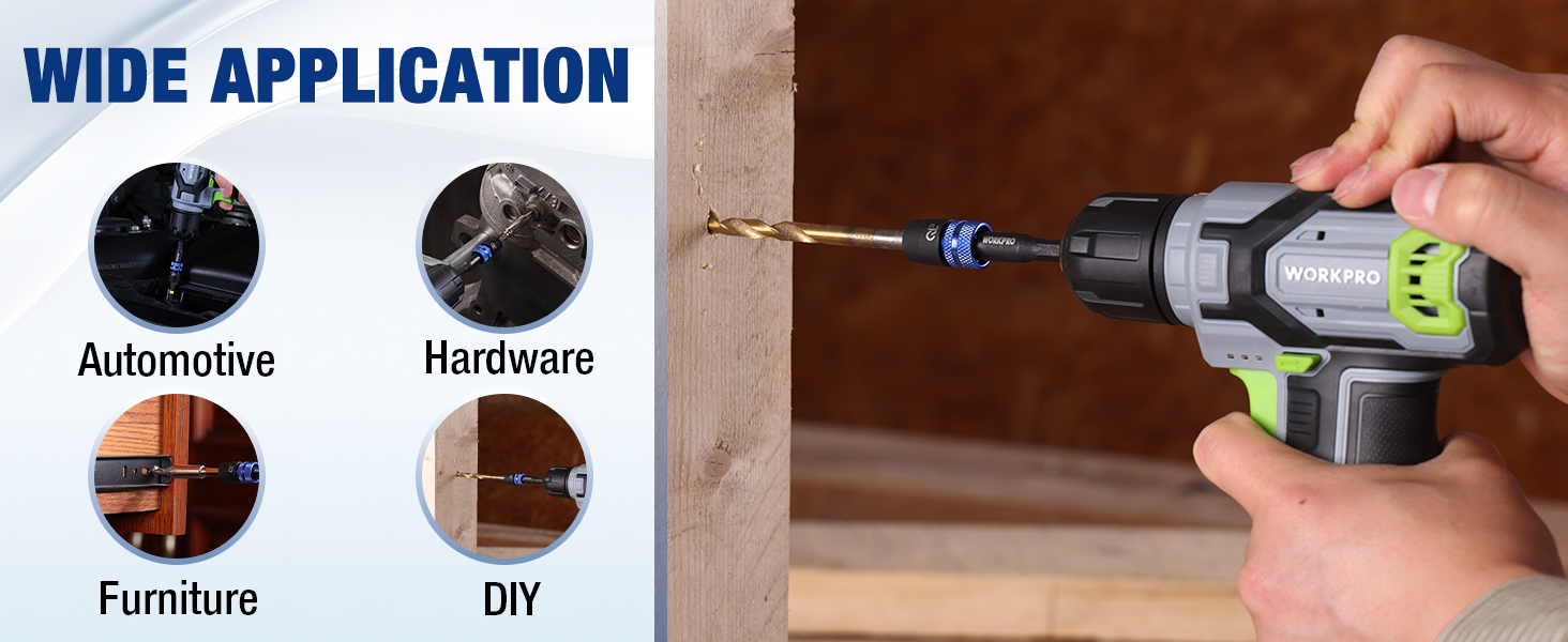 WORKPRO 2-pack 3" Impact Quick-Load Bit Holder Set