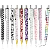WY WENYUAN 10Pcs Ballpoint Pens, Comfortable Writing Pens, Metal Retractable Pretty Journaling Pe...
