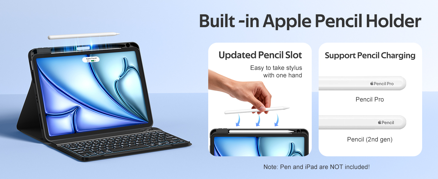 ipad air 11 inch case with pencil holder