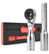 CROM 1/4-inch Mini Ratchet Wrench - Use As 1/4 Bit Ratchet, Extender, T-Handle Or 4-Inch Micro Ra...