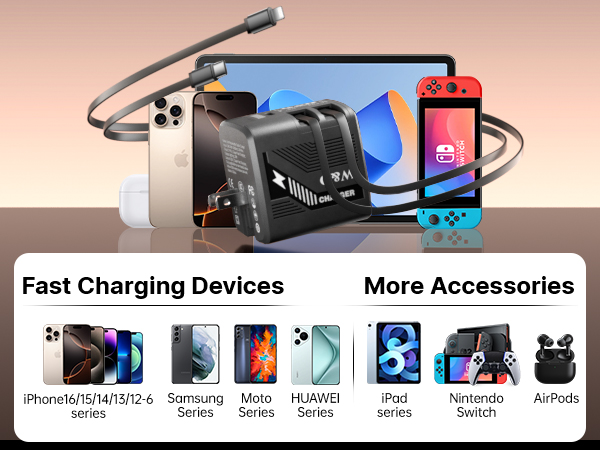 3in1retractable phone charger