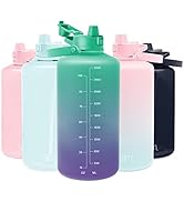 Simple Modern 1 Gallon 128 oz Water Bottle with Push Button Silicone Straw Lid &amp; Motivational Mea...