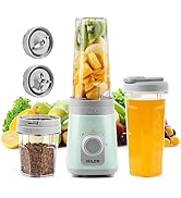 iSiLER Personal Blender, 300W Portable Blender for Shakes Smoothies with 20 Oz Travel Cup, Smooth...