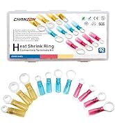 Chanzon UL Listed Heat Shrink Ring Terminal Connectors Kit #10 M5 M6 M8 M10 Eyelet 22-10awg Wire ...