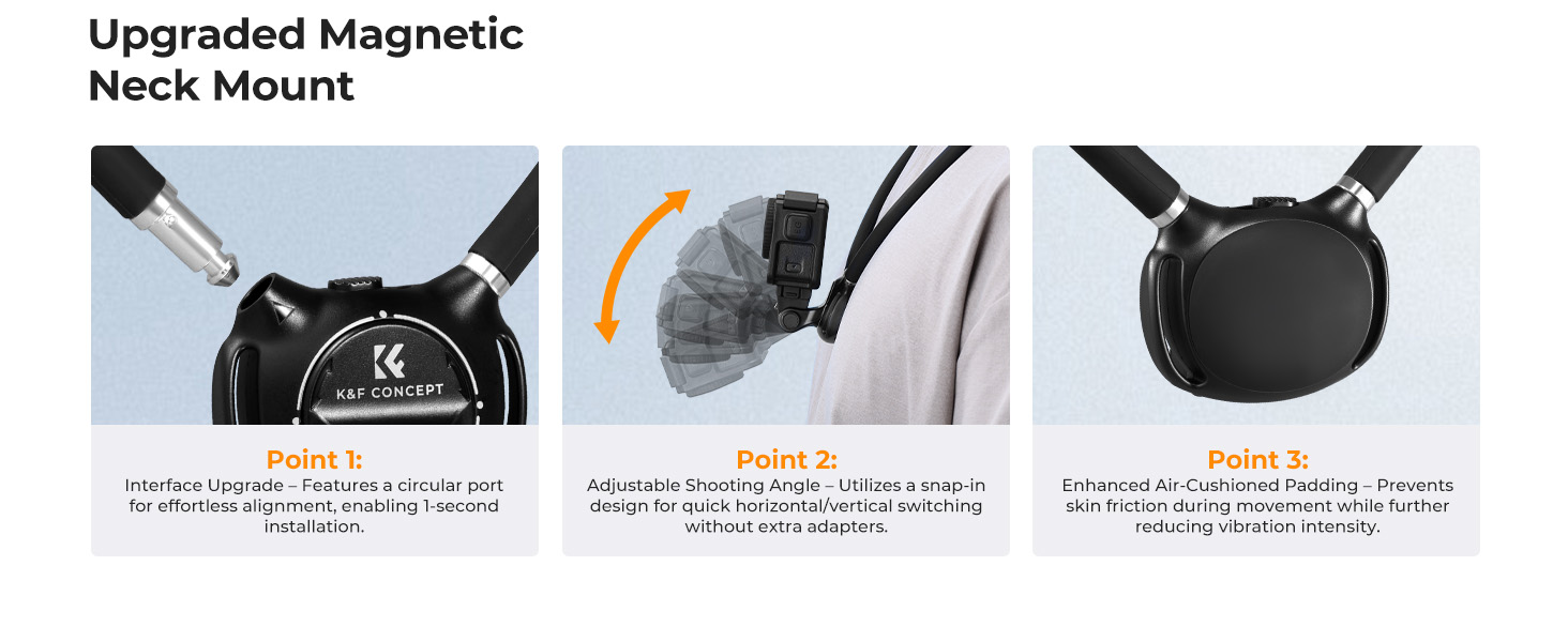 action camera neck mount