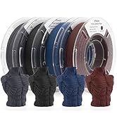 AMOLEN Carbon Fiber PLA Filament Bundle, 20% Muticolor CF 3D Printing Filament 1.75mm, Dimensiona...