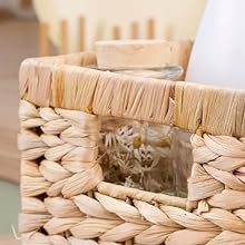 wicker basket with handle