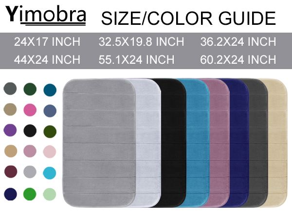 Bath Mat Set Memory Foam