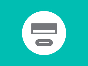 USB Charging Icon - USB-A &amp; USB-C ports