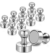 MAGXCENE 10Pack Fridge Magnet, Push Pin Magnets, Strong Rare Earth Magnets for Whiteboard Refrige...