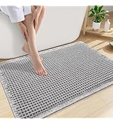 Smiry Waffle Bath Mat 30x20, Extra Soft Absorbent Bathroom Rugs, Non Slip Machine Washable Quick ...