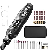 JANGKLIFE Mini Cordless Rotary Tool Kit, 5-Speed ??Adjustable and USB Rechargeable with 61 Access...