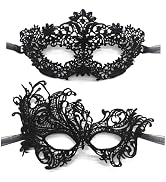 TFTSR Masquerade Masks for Women Couples,Men Mardi Gras Mask,Girls Black Gold Lace Eyes Costume,A...