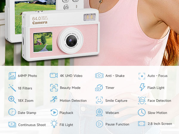 4k digital camera for photography mini digital camera point and shoot digital cameras for kids
