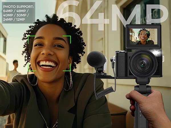 4k digital camera for photography 64MP 48MP