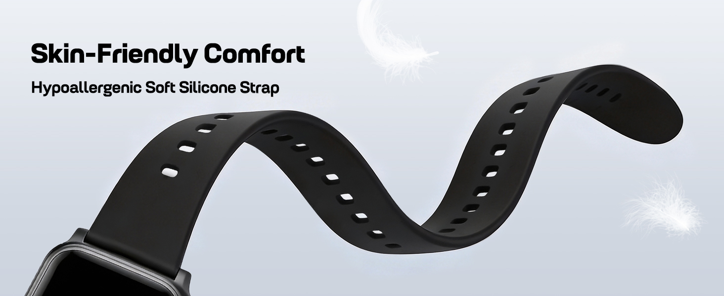 smart watch with skin-friendly comfort watch band
