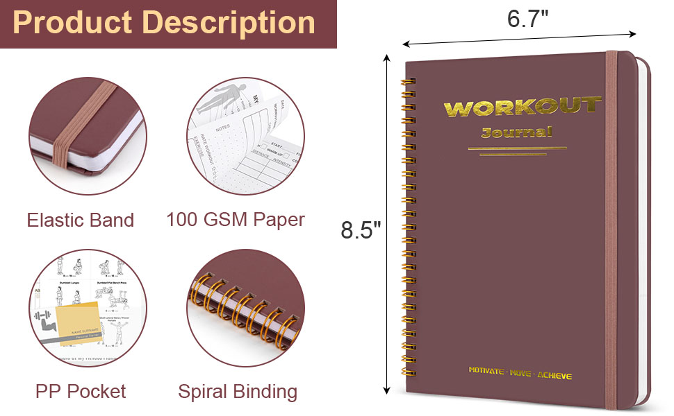 Guirnd Undated Fitness Workout Journal for Men &amp; Women