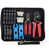HKS Solar PV Panel Crimping Tool Kit with Crimper Stripper and 8 Pairs Solar connectors and 1Pair...