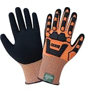 Global Glove Vice Gripster High-Visibility Cut and Impact Resistant Gloves Made with 13-Guage Tuf...