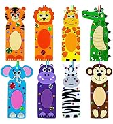 Winlyn 32 Sets Jungle Animal Craft Kits DIY Jungle Safari Zoo Wild Animal Bookmarks Decorations A...