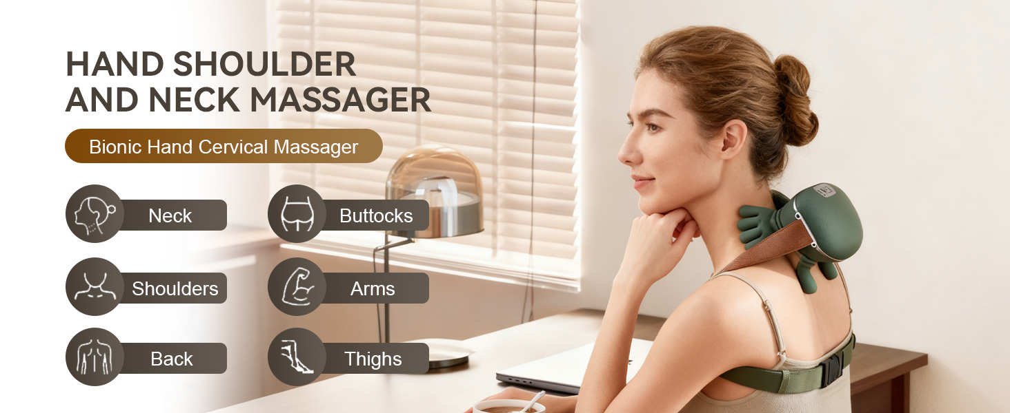 masajeador de espalda y cuello neck and shoulder massager with heat
