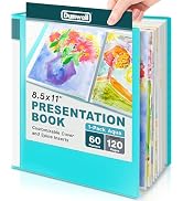 Dunwell Presentation Binder 60-Pocket, Displays 120 Pages, 8.5x11 Portfolio Binder with Plastic S...