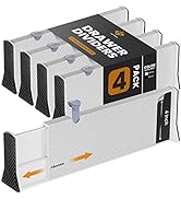 RAPTUROUS Deep Drawer Divider - 4 Inches High, Expands from 11-17 Inch, Adjustable Tall Dividers ...