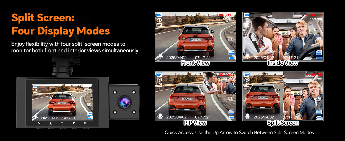 dash cam inside and outside