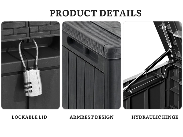 134 gallon outdoor storage box