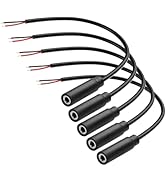 YAODHAOOD Replacement 3.5mm Female Plug to Bare Wire Open End TS 2 Pole Stereo 1/8" 3.5mm Plug Ja...