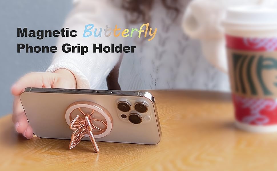 Doflyesky for MagSafe Butterfly Phone Grip