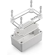 QILIPSU Junction Box with Mounting Plate 110x80x70mm, Clear Cover Plastic DIY Electrical Project ...
