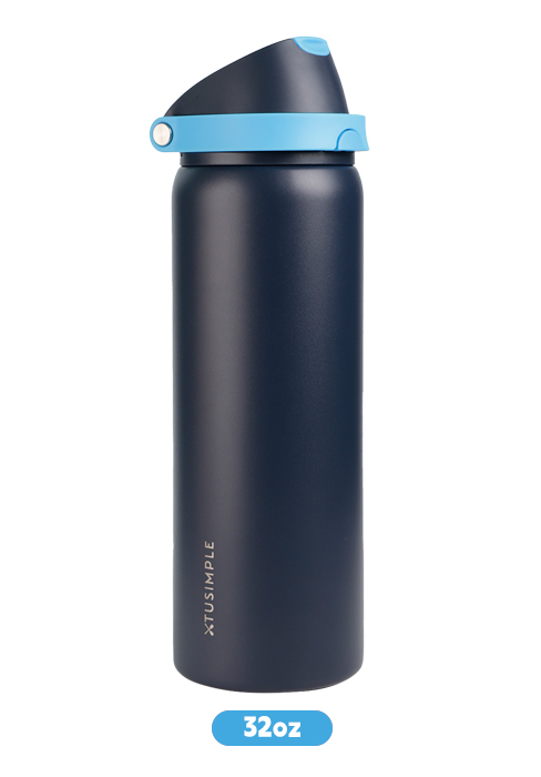blue water bottle
