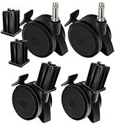 4 Pack 70360 Locking Caster with Insert Compatible with Weber Spirit Series 2009-2012, E400 E600 ...