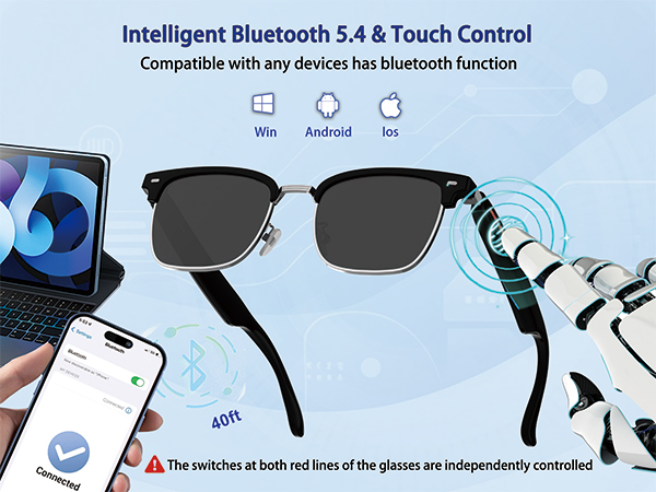 Intelligent Bluetooth 5.4 &amp;amp; Touch Control