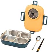 Ausenzup Bento Lunch Box, 304 Stainless Steel Portable Leakproof Lunch Food Containers Set with 3...