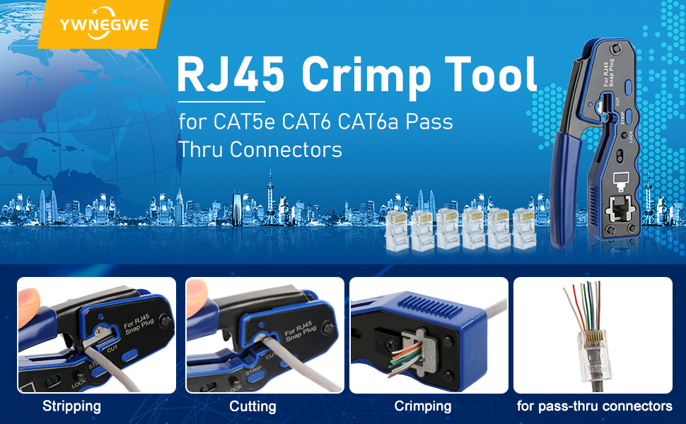 rj45 crimp tool kit passthru