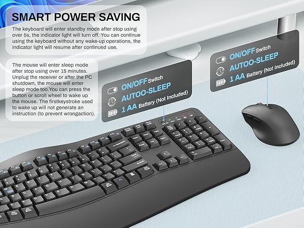 EK30 wireless keyboard and mouse grey 8