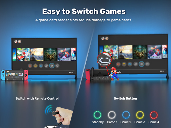 Switch Dock Station with Game Card Reader