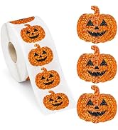 Oeyliz Halloween Pumpkin Stickers Pumpkin Decorating Stickers | Pumpkin Stickers for Treat Bags P...