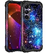 Miqala for Galaxy S24 5G Case,Glow in The Dark Three Layer Heavy Duty Shockproof Full Protection ...