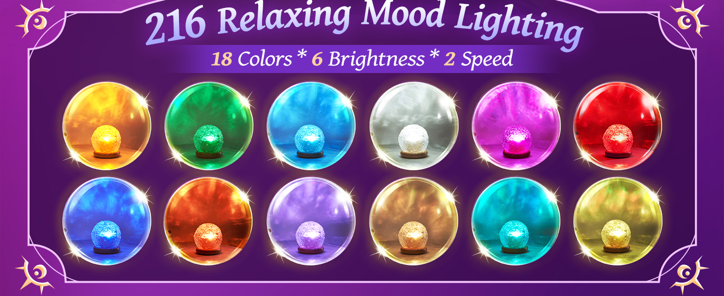 Mood Lighting Crystal Lamp Ocean Light Projector for Bedroom Ocean Room Decor for Teen Girls Gifts