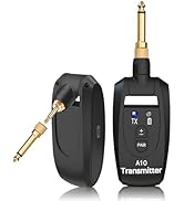 Wireless Guitar System 2.4GHz 2 Modes, Thumb-Size, 250° Rotatable, Wireless Guitar Transmitter Re...