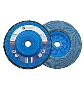Benchmark Abrasives 4-1/2" x 5/8"-11 Type 27 High-Density Zirconia Angle Grinder Trimmable Flap D...