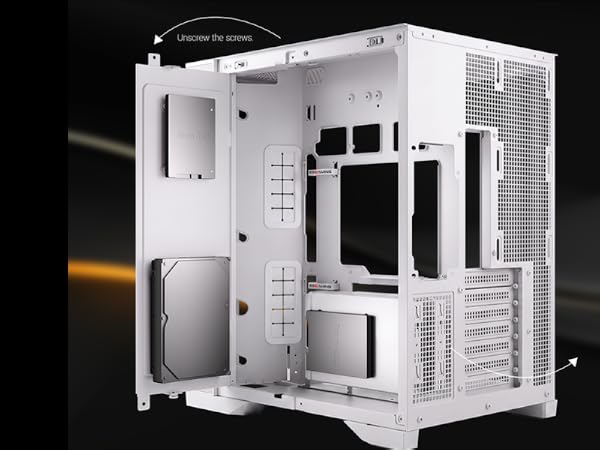 EDGEFLOW ATX PC GAMING CASE WHITE