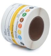 L LIKED Dissolvable Label Shelf Life for Food Rotation Use by Stickers 2 x 3 Inch Roll of 250 Labels