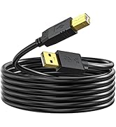 Printer Cable 20 FT - USB A to USB B Printer Cable Compatible with HP, Canon, Brother, Samsung, D...