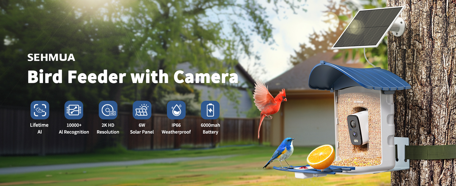 SEHMUA bird feeder camera