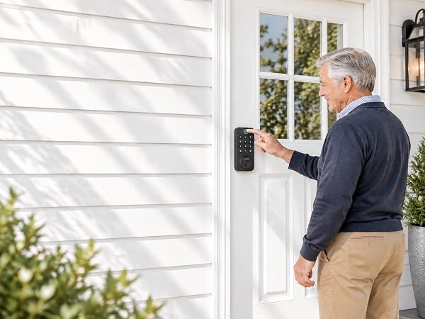 biometric fingerprint door lock quick recognition for elderly parents